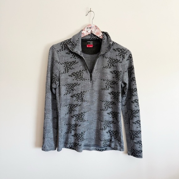 ICEBREAKER Vertex Gray Flurry Merino Wool BodyFit 260 Women’s Large Knit Top LS - Picture 1 of 8